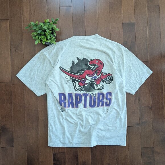 TORONTO RAPTORS BIG LOGO DOUBLE SIDED VINTAGE TSHIRT - Picture 2 of 4